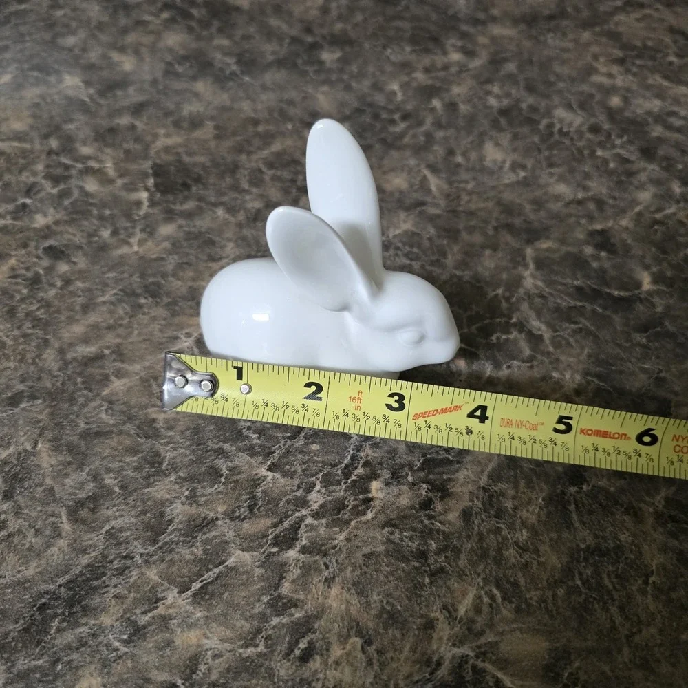 Vintage White Porcelain Bunny Rabbit Figurine Made in Japan Easter Decor